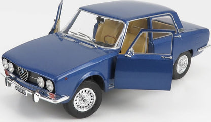 Alfa Romeo 2000 Berlina 1971 Cerchi Millerighe Wheels Blue Pervinca Metallic 1:18 Scale Diecast Model Car – Mitica