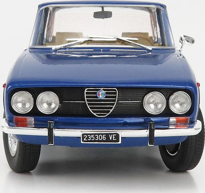 Alfa Romeo 2000 Berlina 1971 Cerchi Millerighe Wheels Blue Pervinca Metallic 1:18 Scale Diecast Model Car – Mitica