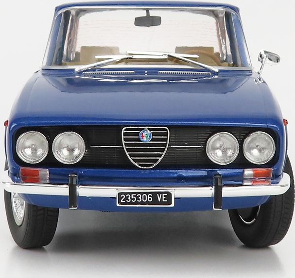 Alfa Romeo 2000 Berlina 1971 Cerchi Millerighe Wheels Blue Pervinca Metallic 1:18 Scale Diecast Model Car – Mitica