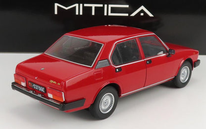 Alfa Romeo Alfetta Berlina 2000L 1978 Cerchi Millerighe Wheels Rosso Alfa Red 1:18 Scale Diecast Model Car – Mitica