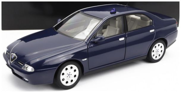 Alfa Romeo 166 2.5 V6 Police 1998 w/Carabinieri Decals + Light 1:18 Scale Diecast Model Car – Mitica