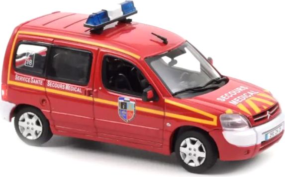 Citroen Berlingo 2004 Pompiers Secours Medical - 1:43 Scale Diecast Model Car-Norev-Diecast Model Centre