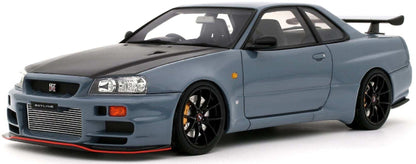 Nissan Skyline GT-R (BNR34) w/Body Kit Stealth Grey 2025 1:18 Scale Resin Car – OttOmobile