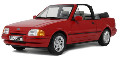 Ford Escort Mk4 XR3i Cabriolet Rojo Flamenco 1986 Coche a Escala 1:18 de Resina – OttOmobile