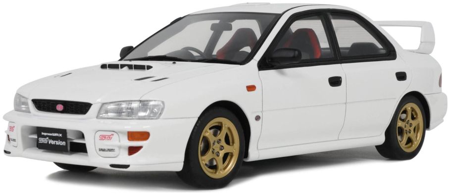 Subaru Impreza WRX Type RA STi 2000 Pure White 1:18 Scale OttOmobile Resin Model