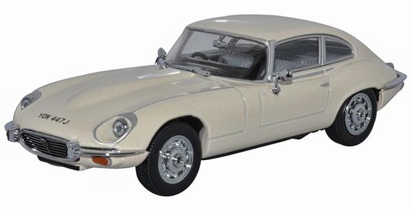 Jaguar V12 E Type Coupe Old English White 1:43 Scale Diecast Car – Oxford Diecast
