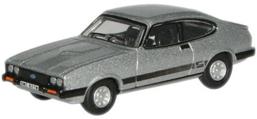 Ford Capri Mk3 Strato Silver (Bodie) 1:76 Scale Diecast Model Car – Oxford Diecast