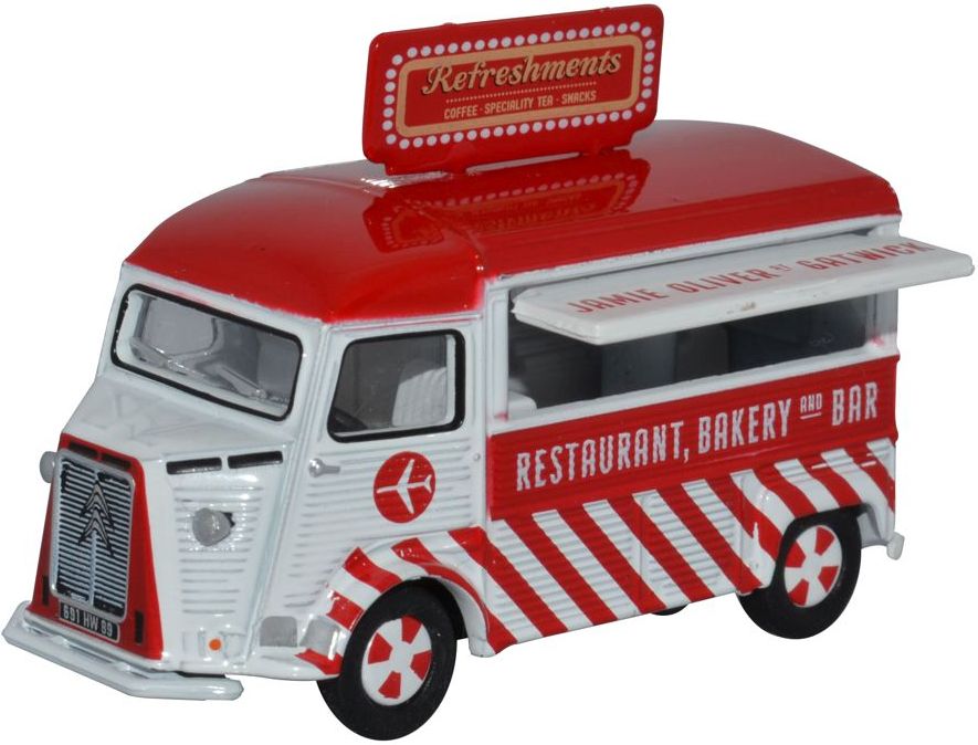 Citroen H Catering Van Jamie Oliver at Gatwick 1:76 Scale Diecast Model – Oxford Diecast