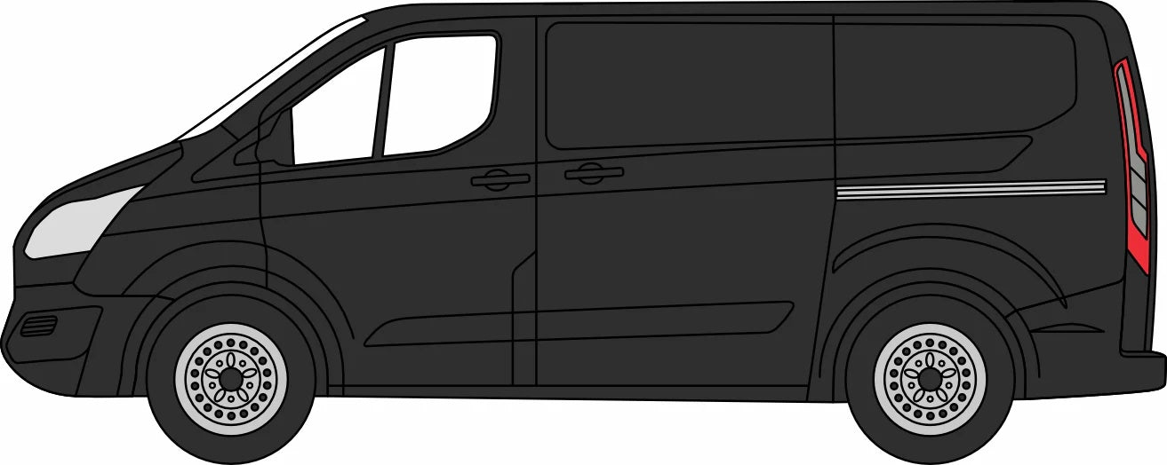 Ford Transit Custom Shadow Black 1:76 Scale Diecast Van – Oxford Diecast