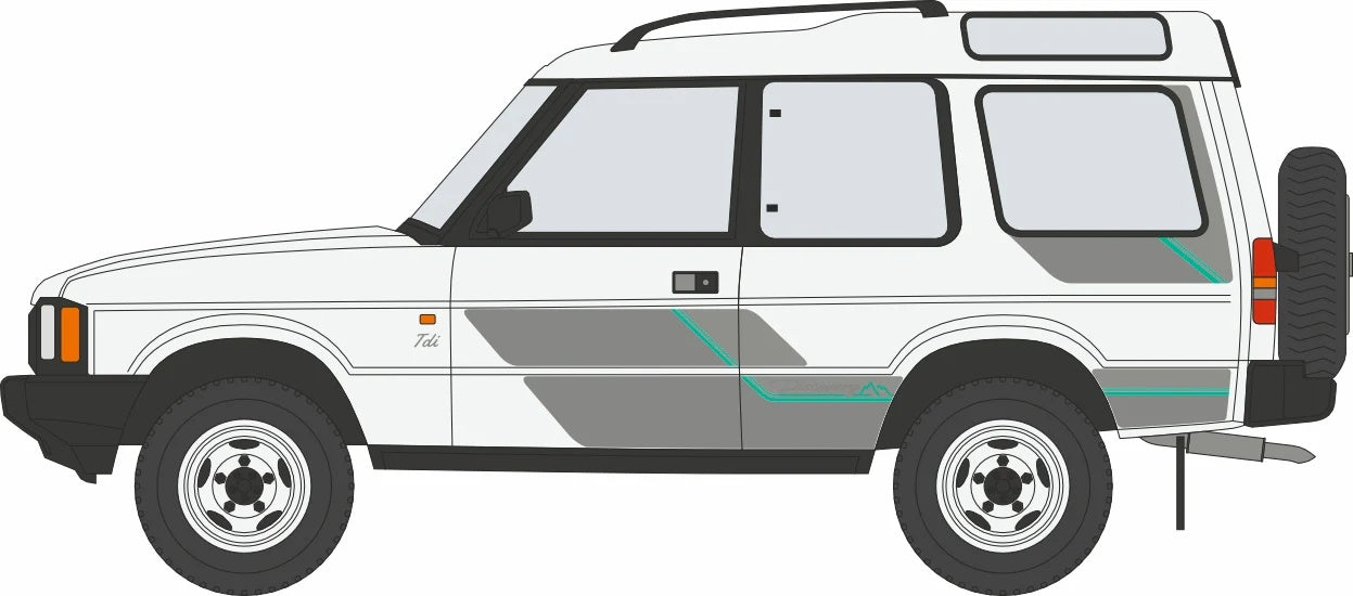 Land Rover Discovery 1 Davos White 1:76 Scale Diecast Car – Oxford Diecast