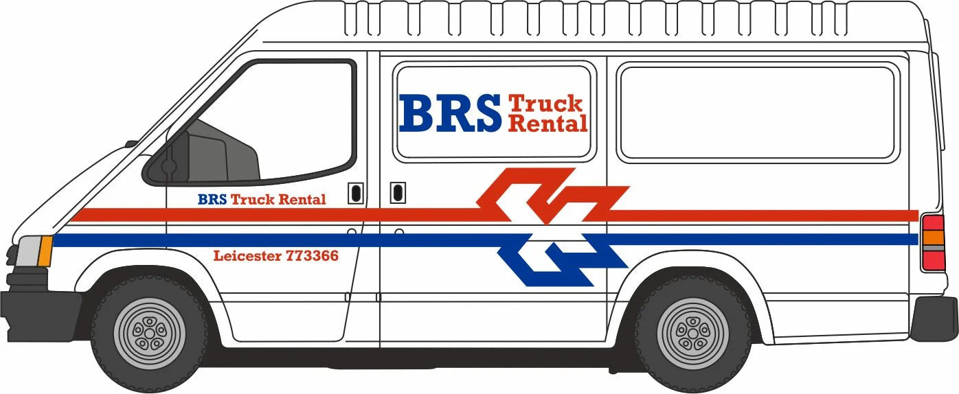 Ford Transit Mk3 BRS Truck Rental 1:76 Scale Diecast Van – Oxford Diecast