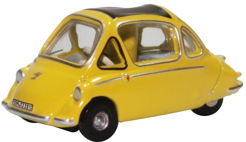 Heinkel Kabine Yellow 1:76 Scale Diecast Car – Oxford Diecast