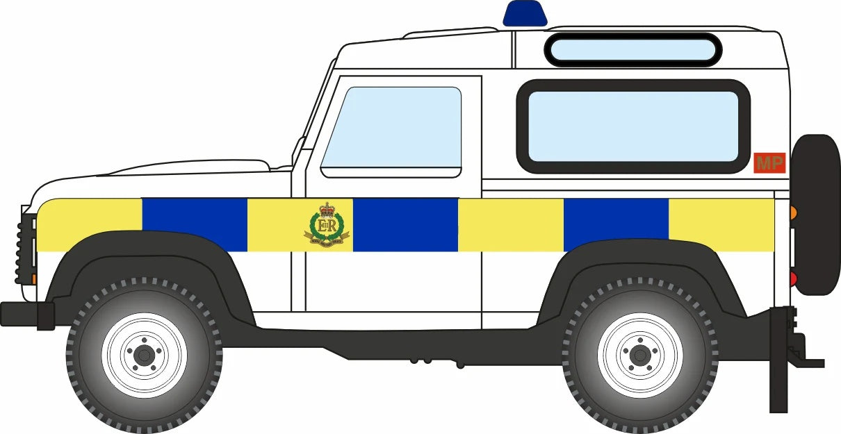 Land Rover Defender 90 Royal Military Police 1:76 Scale Diecast Car – Oxford Diecast