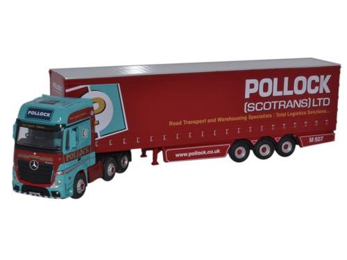 Mercedes MP4 GSC Actros Curtainside Pollock Scotrans 1:76 Scale Diecast Model Truck – Oxford Diecast