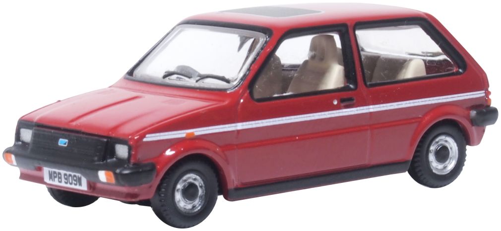 Austin Mini Metro Vermillion (Princess Diana) 1:76 Scale Diecast Car – Oxford Diecast