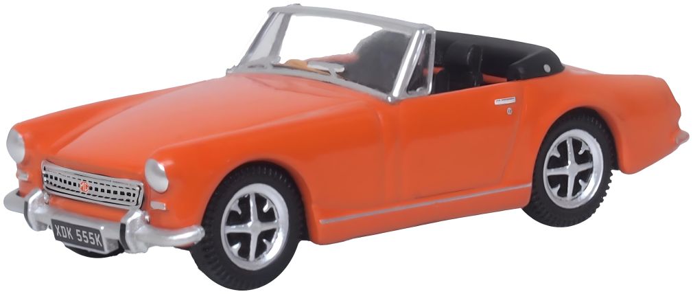 MG Midget Mk3 Blaze Orange 1:76 Scale Diecast Car – Oxford Diecast