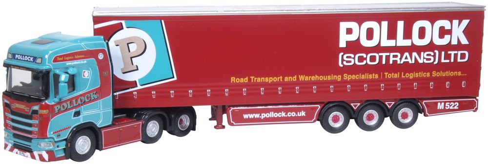 Scania S Series Curtainside Pollock 1:76 Scale Diecast Model Truck – Oxford Diecast