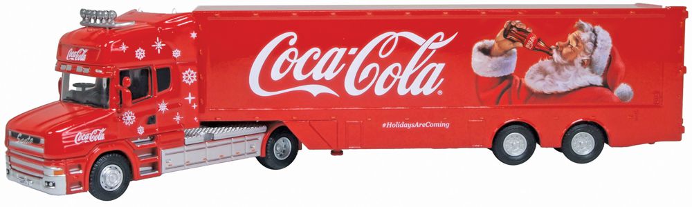 Scania T Cab Box Trailer Coca Cola Xmas Livery 1:76 Scale Diecast Model Truck – Oxford Diecast