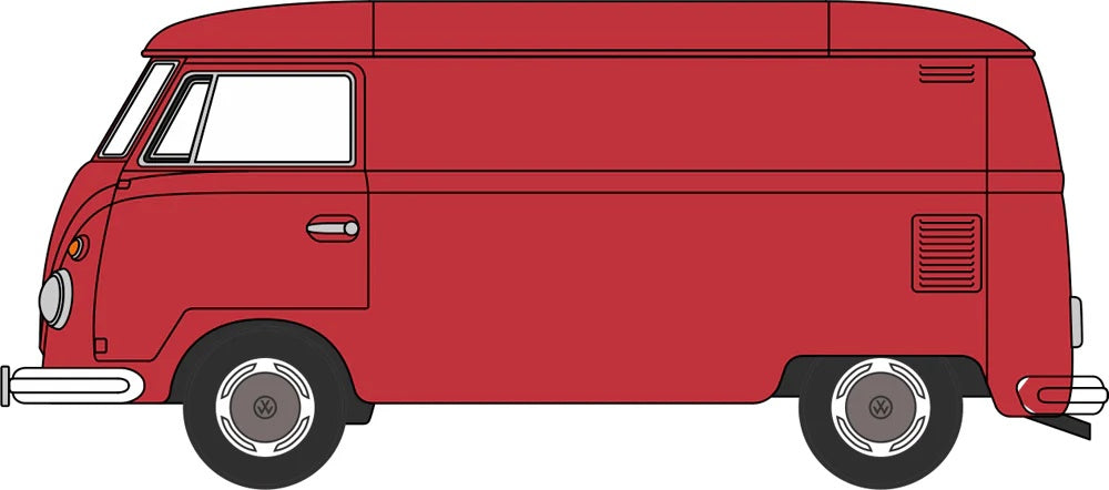 Volkswagen T1 Ruby Red 1:76 Scale Diecast Van – Oxford Diecast