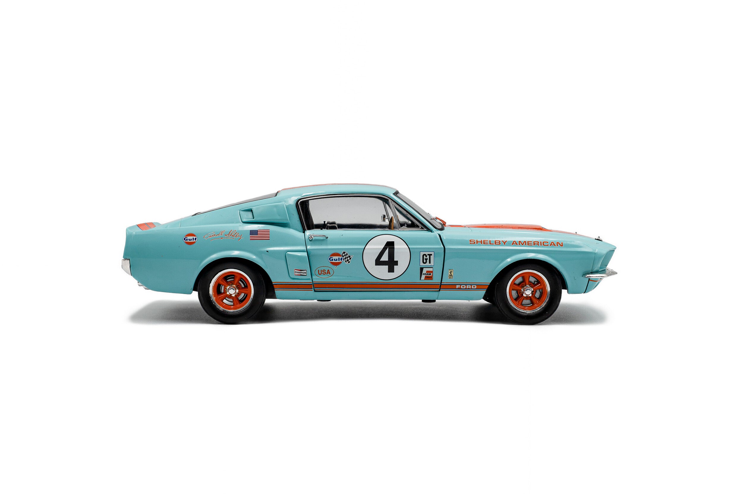 Shelby GT500 diecast 1:18 Racing Tribute Gulf #4 1967 Solido
