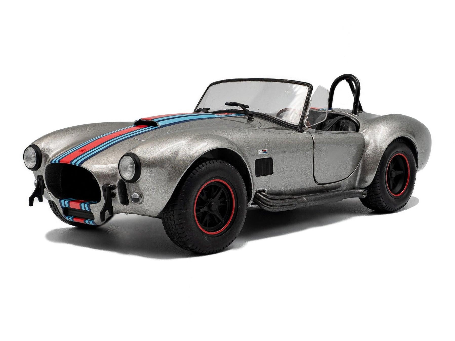 Shelby Cobra 427 Mk2 Solido Works M Racing Silver 1965 1:18 Scale Solido Diecast Model Car