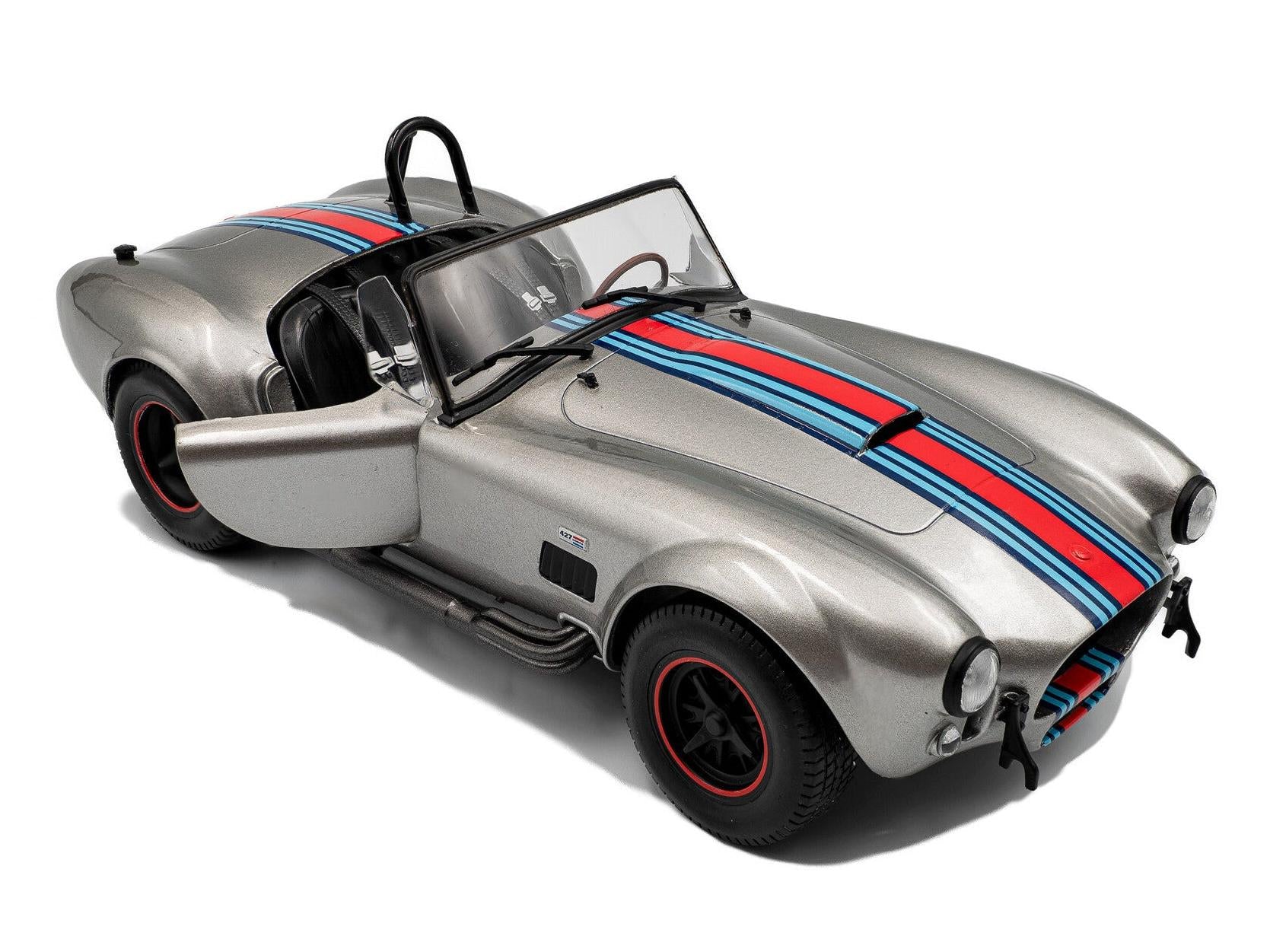 Shelby Cobra 427 Mk2 Solido Works M Racing Silver 1965 1:18 Scale Solido Diecast Model Car