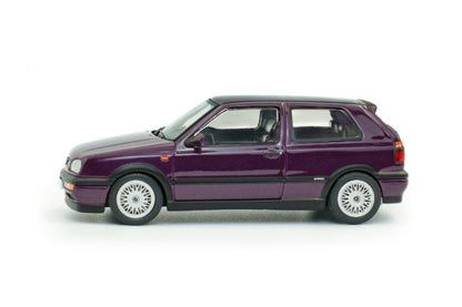 Volkswagen Golf Mk3 VR6 1994 Dusty Mauve Pearl 1:43 Scale Solido Diecast Model Car