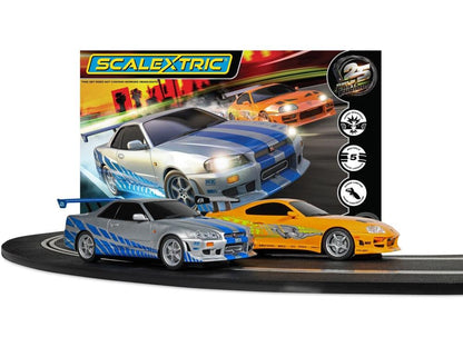 Fast and Furious Coffret 25 Ans Supra vs R34 Circuit Scalextric à l'échelle 1:32