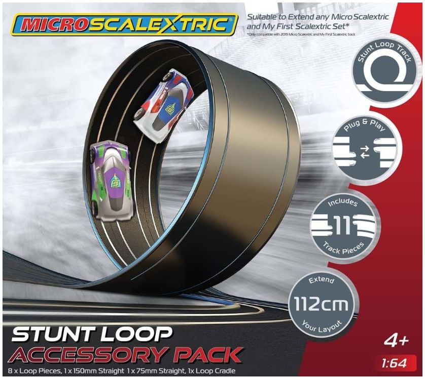Micro Scalextric Track Stunt Extension Pack Stunt Loop 1:64 Scale
