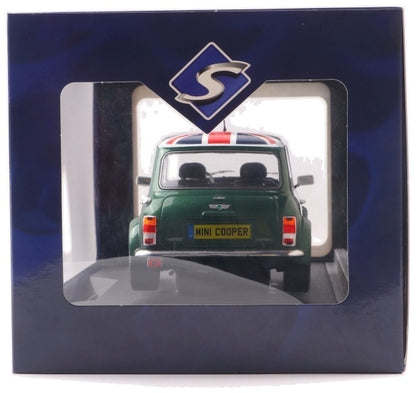 Rover Mini Cooper Sport British Racing Green and Flag Roof 1997 1:18 Scale Diecast Model Car – Solido