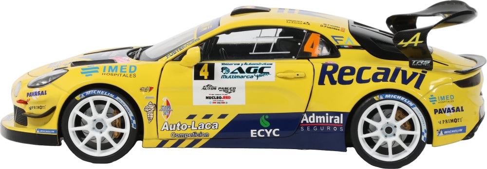 Alpine A110 RGT+ #4 Rallye Du Mont Blanc 2025 Fuster/Fuentes 1:18 Scale Diecast Car – Solido