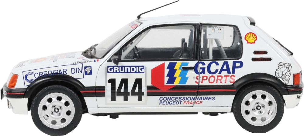 Peugeot 205 GTi GR.N #144 Rallye Du Var 1987 F. Delecour 1:18 Scale Diecast Car – Solido