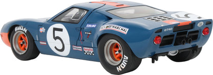 Ford GT40 Mk1 Dark Blue and Orange 1968 1:18 Scale Diecast Car – Solido