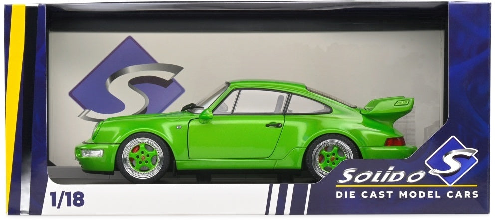 Porsche 911 (964) Carrera 3.8 RS Green Metallic 1990 1:18 Scale Diecast Model Car – Solido