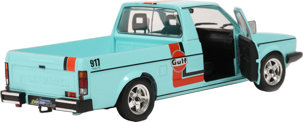 VW Caddy Mk1 Oil Service Blue 1982 1:18 Scale Diecast Pickup – Solido