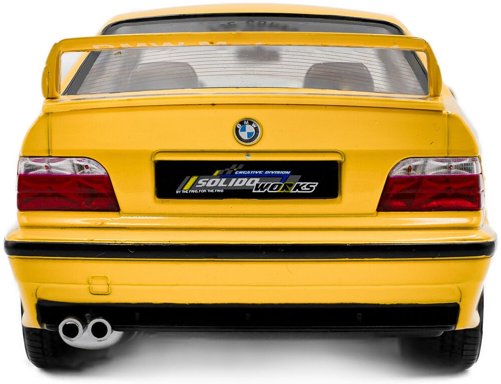 BMW M3 Coupe Solido Works Dakar Yellow 1991 1:18 Scale Diecast Model Car – Solido