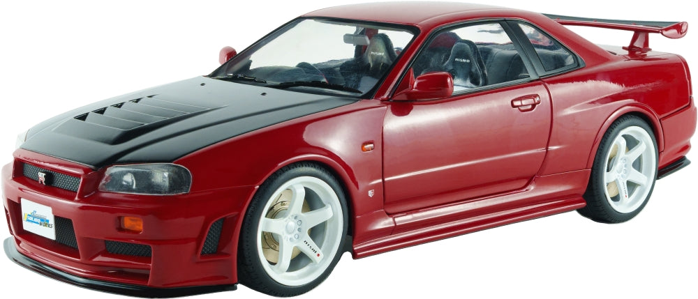 Nissan Skyline GT-R (BNR34) w/NISMO Parts Red 1999 1:18 Scale Diecast Car – Solido