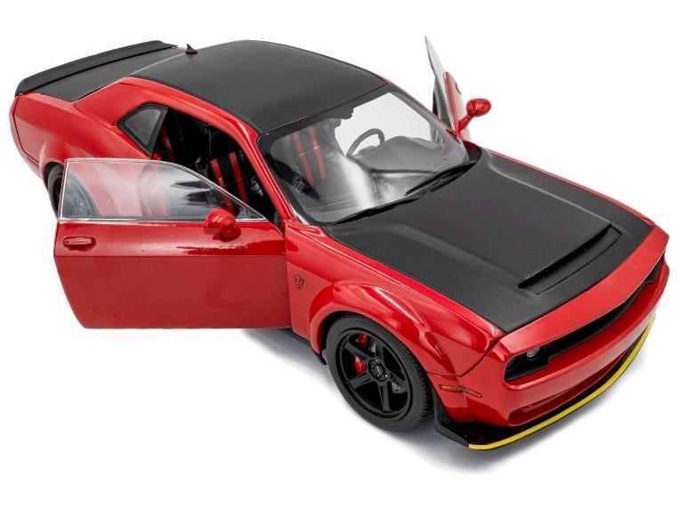 Dodge Challenger Demon Tor Red 2023 1:18 Scale Diecast Model Car – Solido