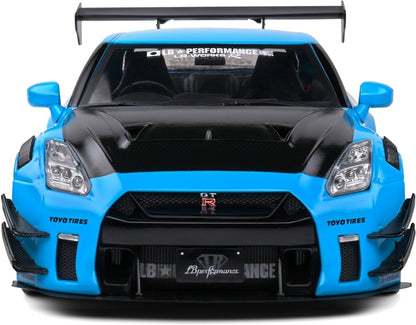 Nissan GT-R (R35) w/Liberty Walk Body Kit 2.0 Baby Blue 2024 1:18 Scale Diecast Model Car – Solido