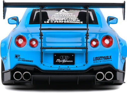 Nissan GT-R (R35) w/Liberty Walk Body Kit 2.0 Baby Blue 2024 1:18 Scale Diecast Model Car – Solido