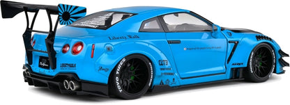 Nissan GT-R (R35) w/Liberty Walk Body Kit 2.0 Baby Blue 2024 1:18 Scale Diecast Model Car – Solido