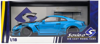 Nissan GT-R (R35) w/Liberty Walk Body Kit 2.0 Baby Blue 2024 1:18 Scale Diecast Model Car – Solido