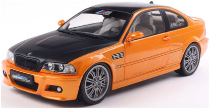 BMW E46 M3 Coupe Solido Works Orange 2000 1:18 Scale Solido Diecast Model Car