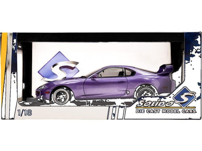Toyota Supra Mk4 (A80) Solido Works Purple 1993 1:18 Scale Diecast Model Car – Solido