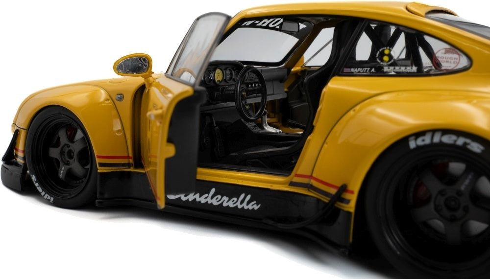 RWB Bodykit Cinderella Yellow 2020 1:18 Scale Diecast Model Car – Solido