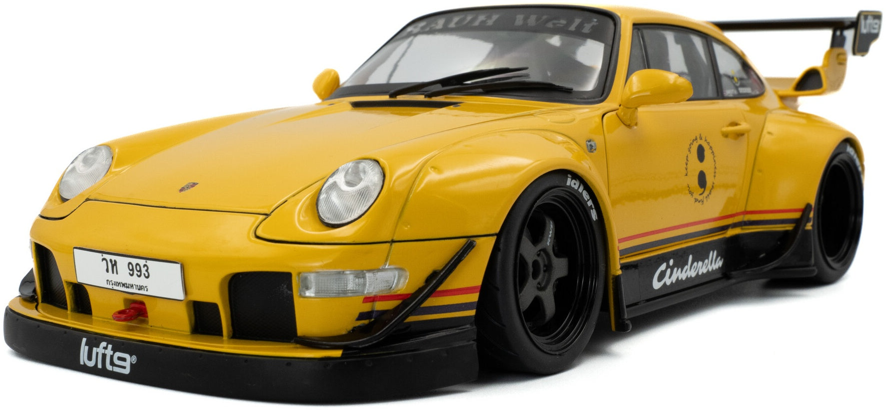 RWB Bodykit Midas Touch Yellow 2023 1:18 Scale Diecast Model Car – Solido