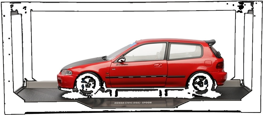 Honda Civic (EG6) Spoon Version Red 1991 1:18 Scale Diecast Model Car – Solido