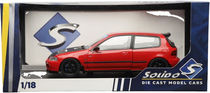 Honda Civic (EG6) Spoon Version Red 1991 1:18 Scale Diecast Model Car – Solido