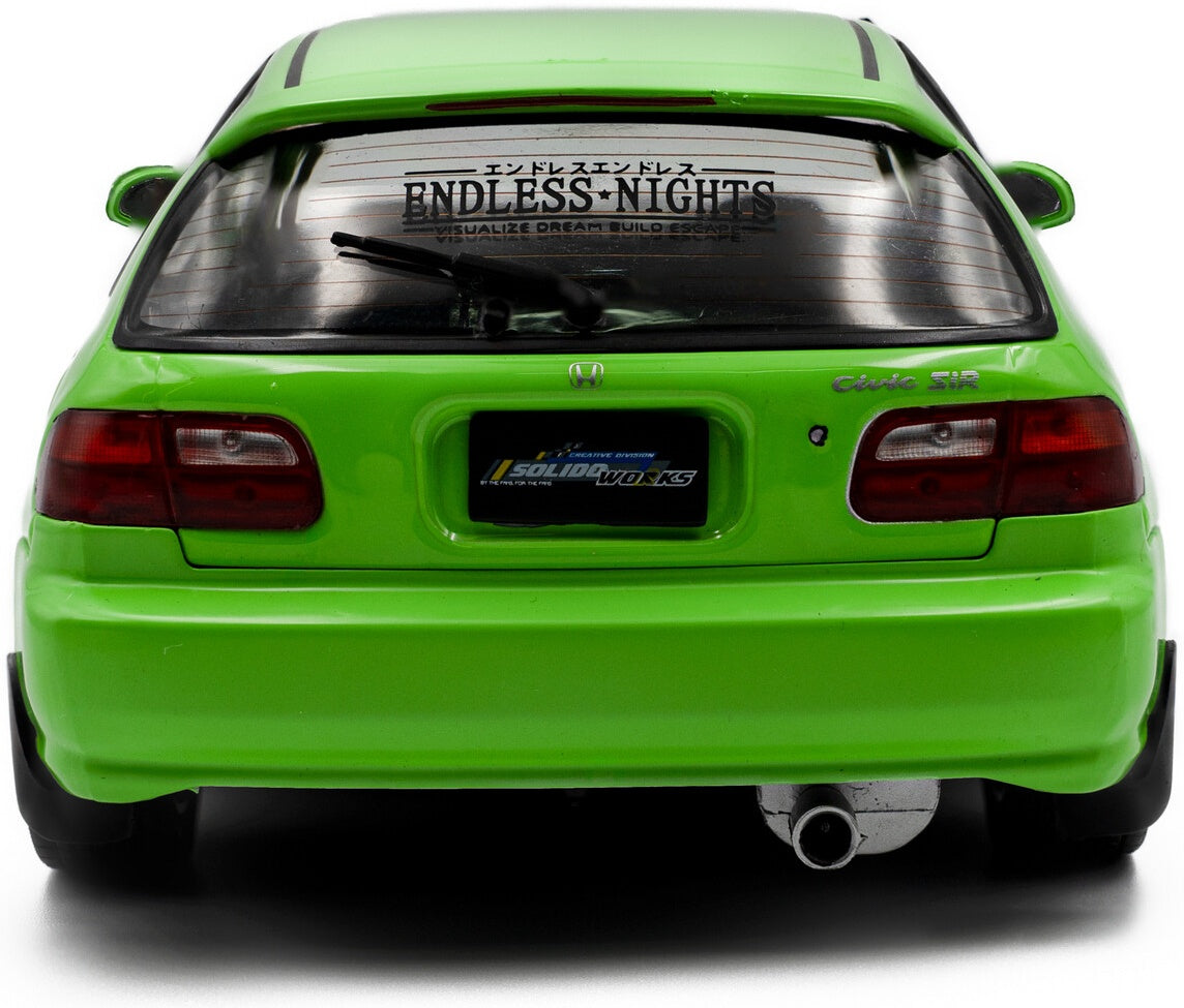 Honda Civic (EG6) Solido Works Neon Green 1991 1:18 Scale Diecast Model Car – Solido