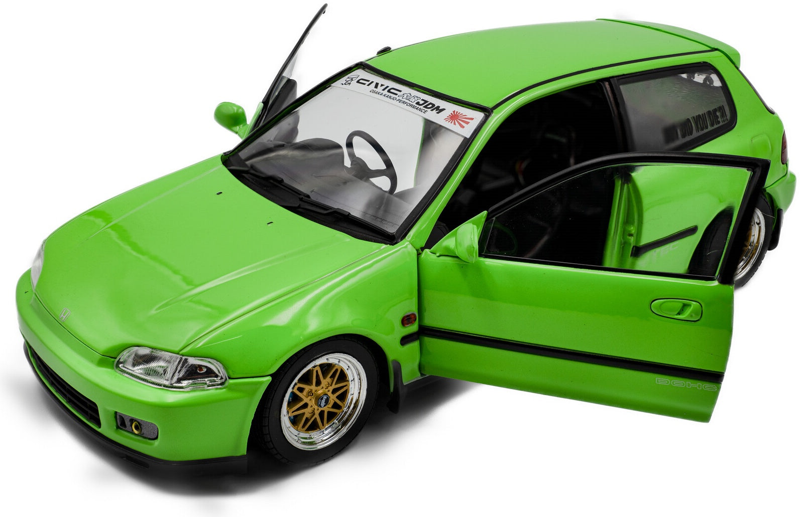 Honda Civic (EG6) Solido Works Neon Green 1991 1:18 Scale Diecast Model Car – Solido